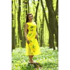Embroidered dress "Double Yellow"